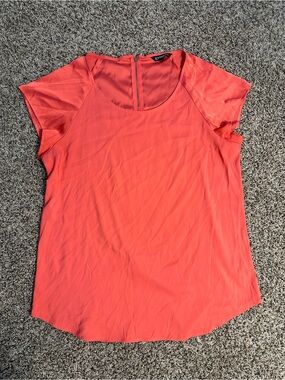 Express Coral Cap Sleeve Blouse